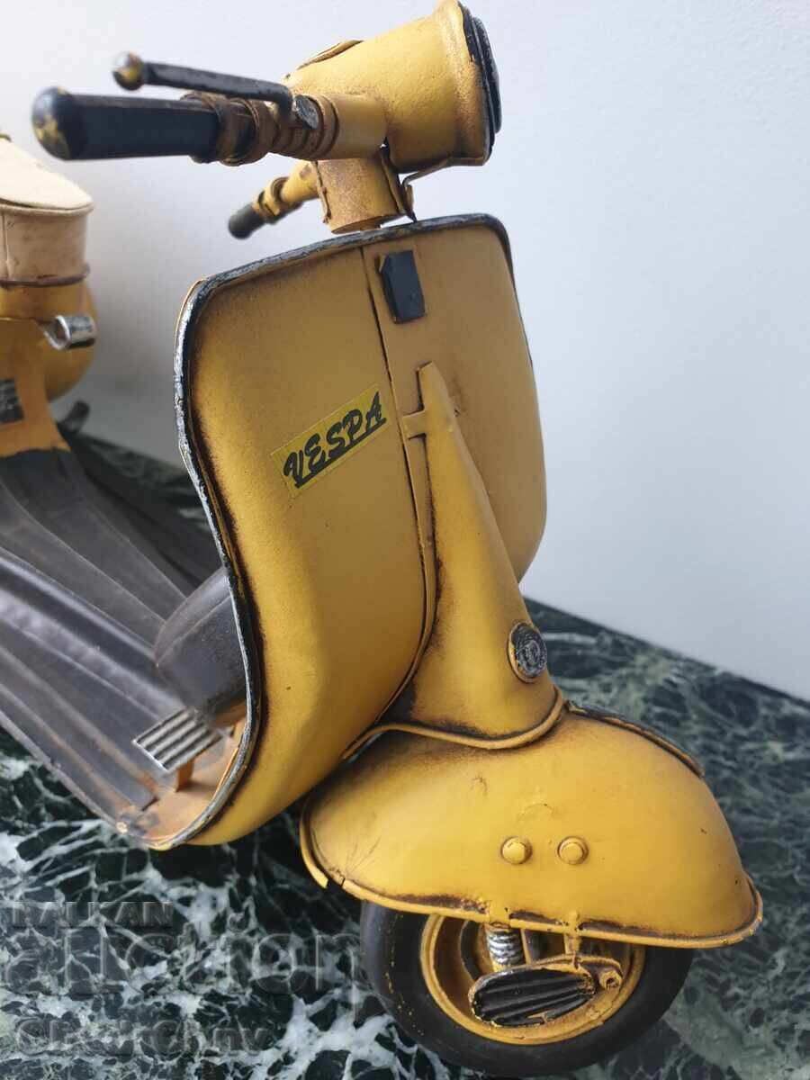 Delivery of Old tin toy motorcycle/moped model VESPA Delivery of Old tin toy motorcycle/moped model VESPA