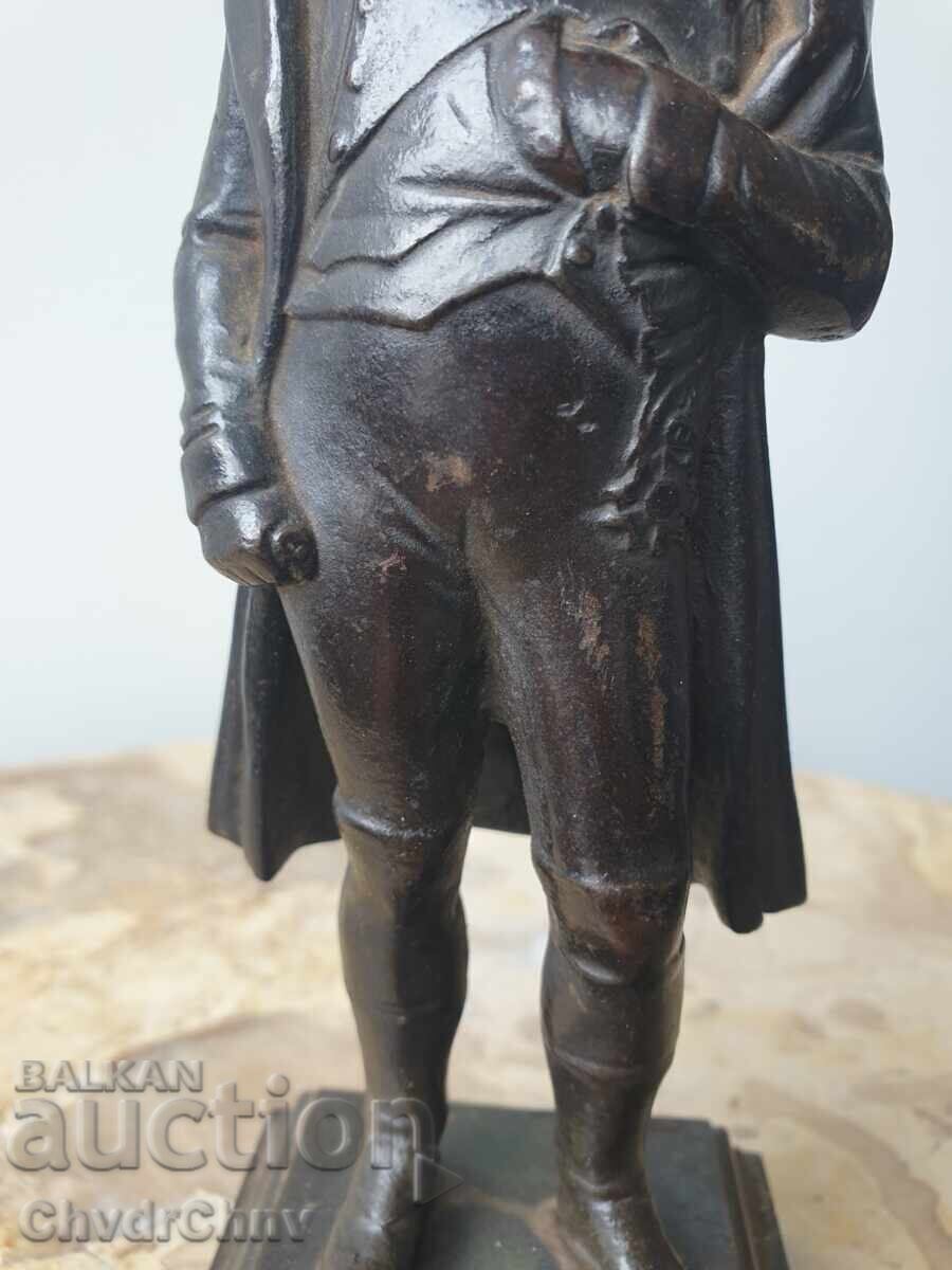 Statuetă de fier / figurină veche franceză din fontă a lui Napoleon - 6