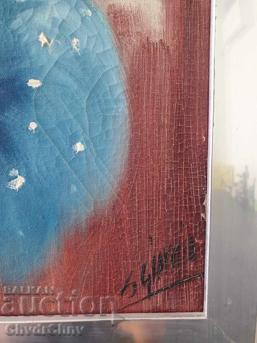 Δύο παλαιοί πίνακες λάδι σε καμβά/πορτρέτα κλόουν - 7