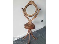 Old wooden dressing table with mirror/ivory inlays