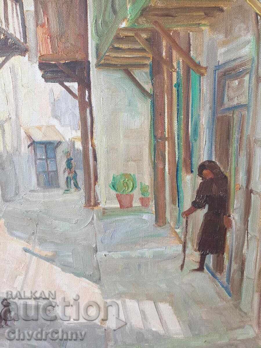 Delivery of Greek oil painting on canvas / Revival houses / Kazakos