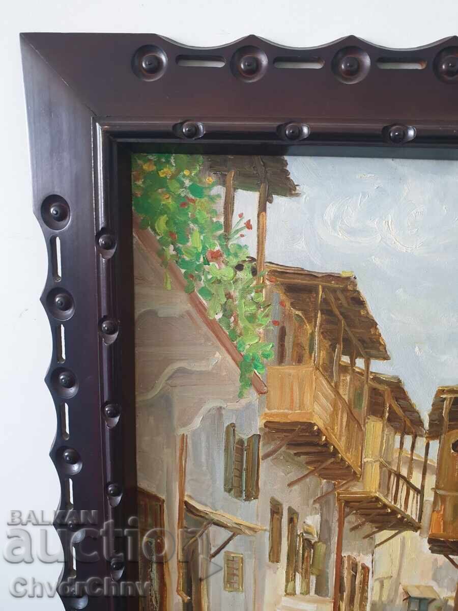 Greek oil painting on canvas / Revival houses / Kazakos - 7