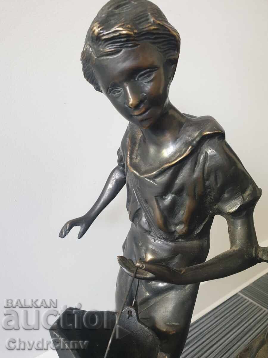 Livrarea Marea sculptură veche franceză din bronz - figură / Moreau