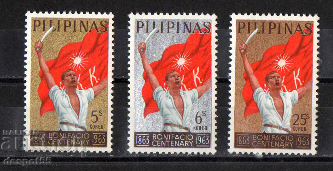 1963. Филипини. 100 год. от рождението на Андрес Бонифачо. 1963. Филипини. 100 год. от рождението на Андрес Бонифачо.