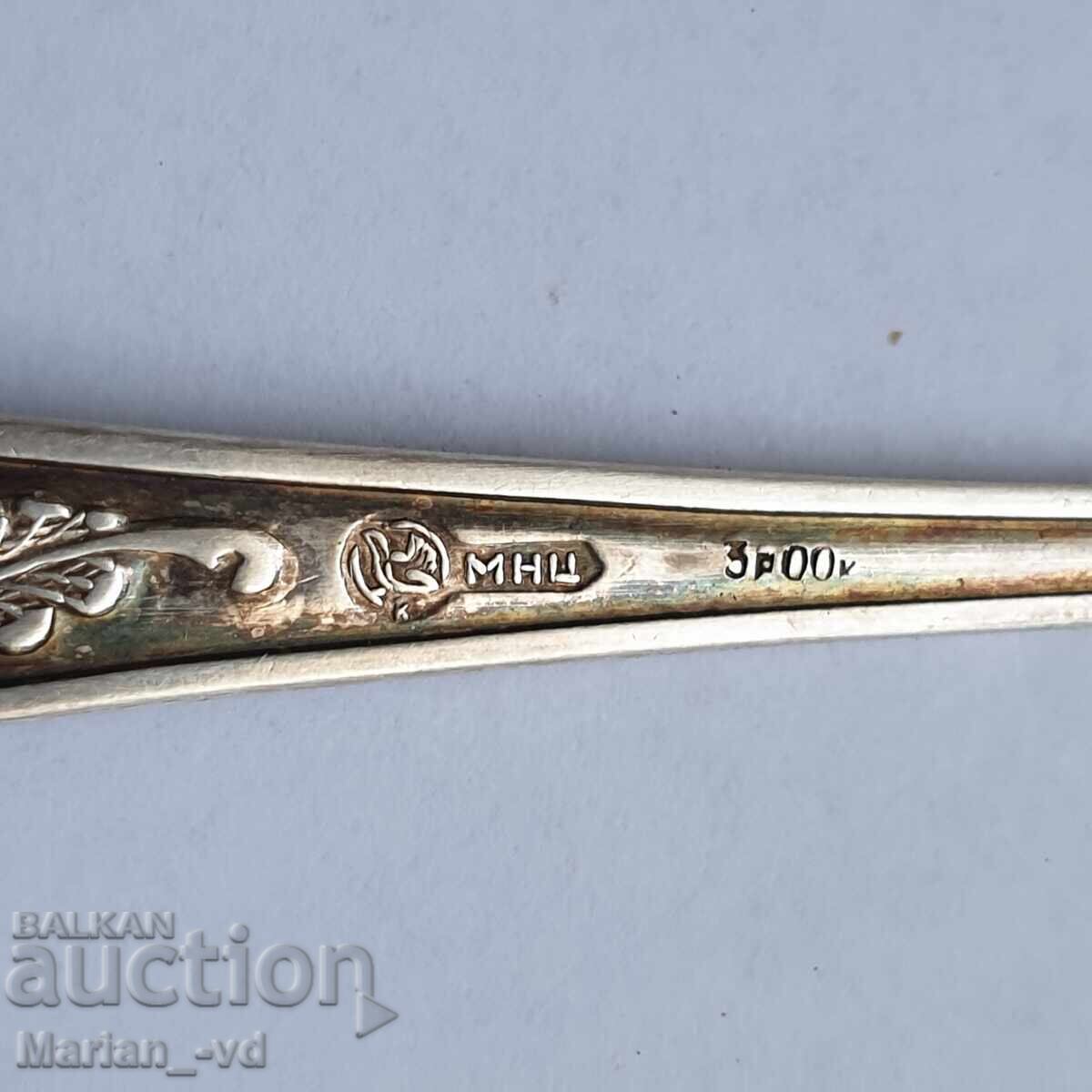 Ρωσικά ασημένια και επιχρυσωμένα κουταλάκια τσαγιού - 6