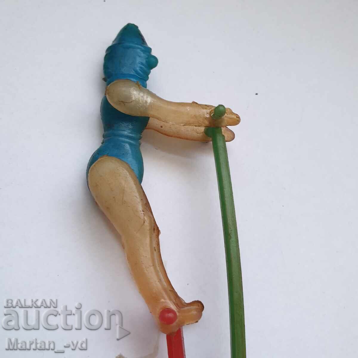 Mechanical Plastic Toy from the 80s, Acrobat Stick with price 20.00 BGN | € 10.23