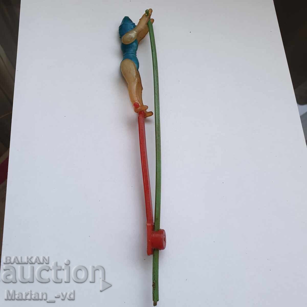 Mechanical Plastic Toy from the 80s, Acrobat Stick