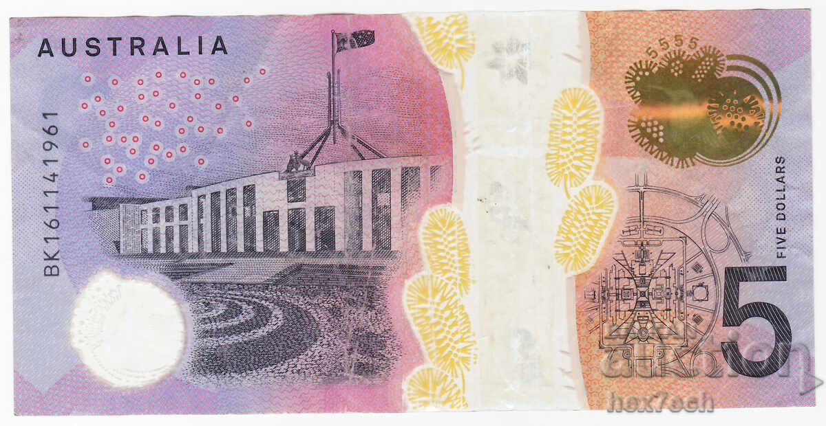 Licitație ❤️ ⭐ Australia 2016 5 dolari polimer ⭐ ❤️