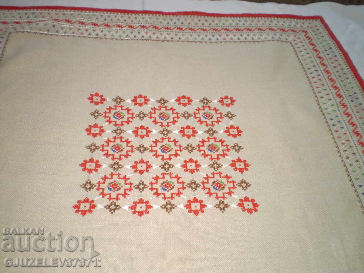 Vintage hand-embroidered tablecloth from the 80s