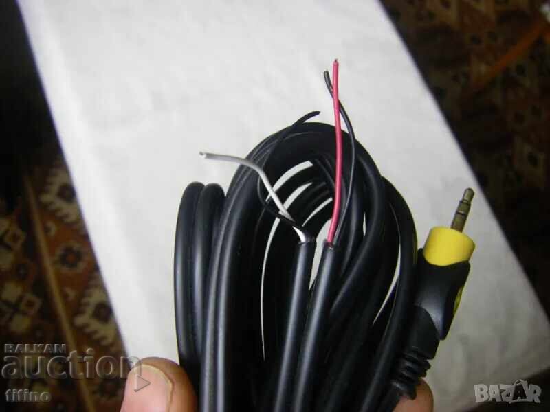 Auction  Thick audio cable with 3.5mm stereo jack black - 3 meters