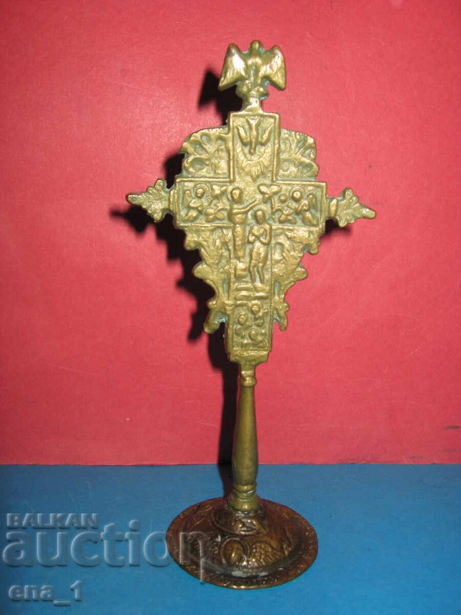 Auction  19th-century bronze Orthodox Revival processional cross