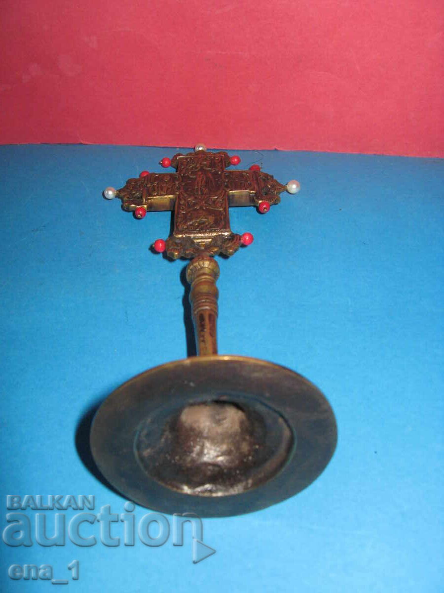 Нестандартен възрожденски православен бронзов кръст - Рядък - 6 Нестандартен възрожденски православен бронзов кръст - Рядък - 6