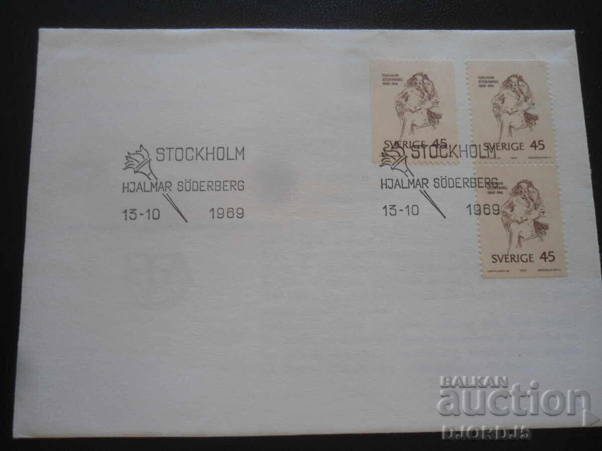 Old postal envelope, stamps, marks Old postal envelope, stamps, marks