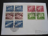 Plic poștal vechi, ștampile, timbre