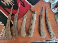 Παρτίδα σφυρηλατημένα εργαλεία για σκάλισμα κουταλιών, γαβάθες