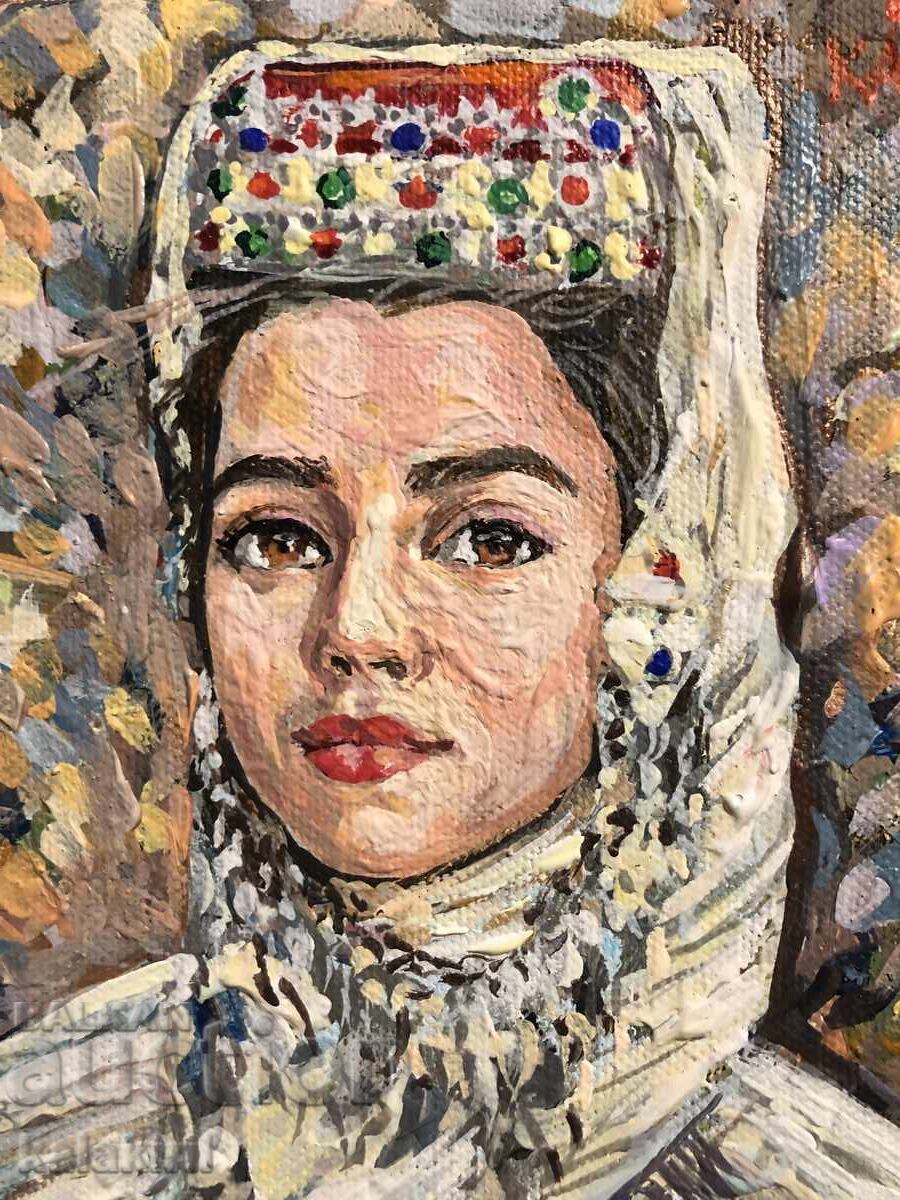 "Βουλγάρα με μπογιάρικο μαντήλι" με τιμή 300.00 BGN | € 153.39