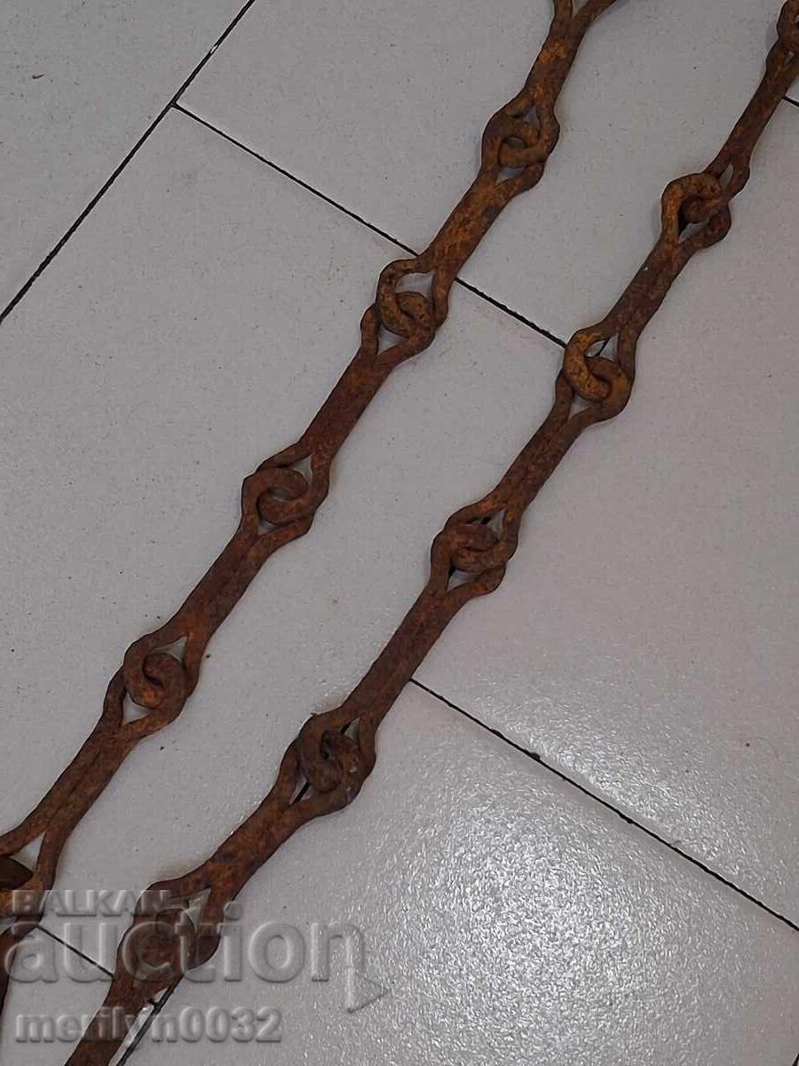 Old wrought iron chain with hook, hearth chain hook chain with price 44.00 BGN | € 22.50 Old wrought iron chain with hook, hearth chain hook chain with price 44.00 BGN | € 22.50
