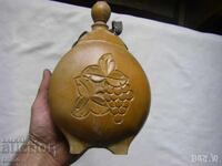 Old wooden flask from the 80s