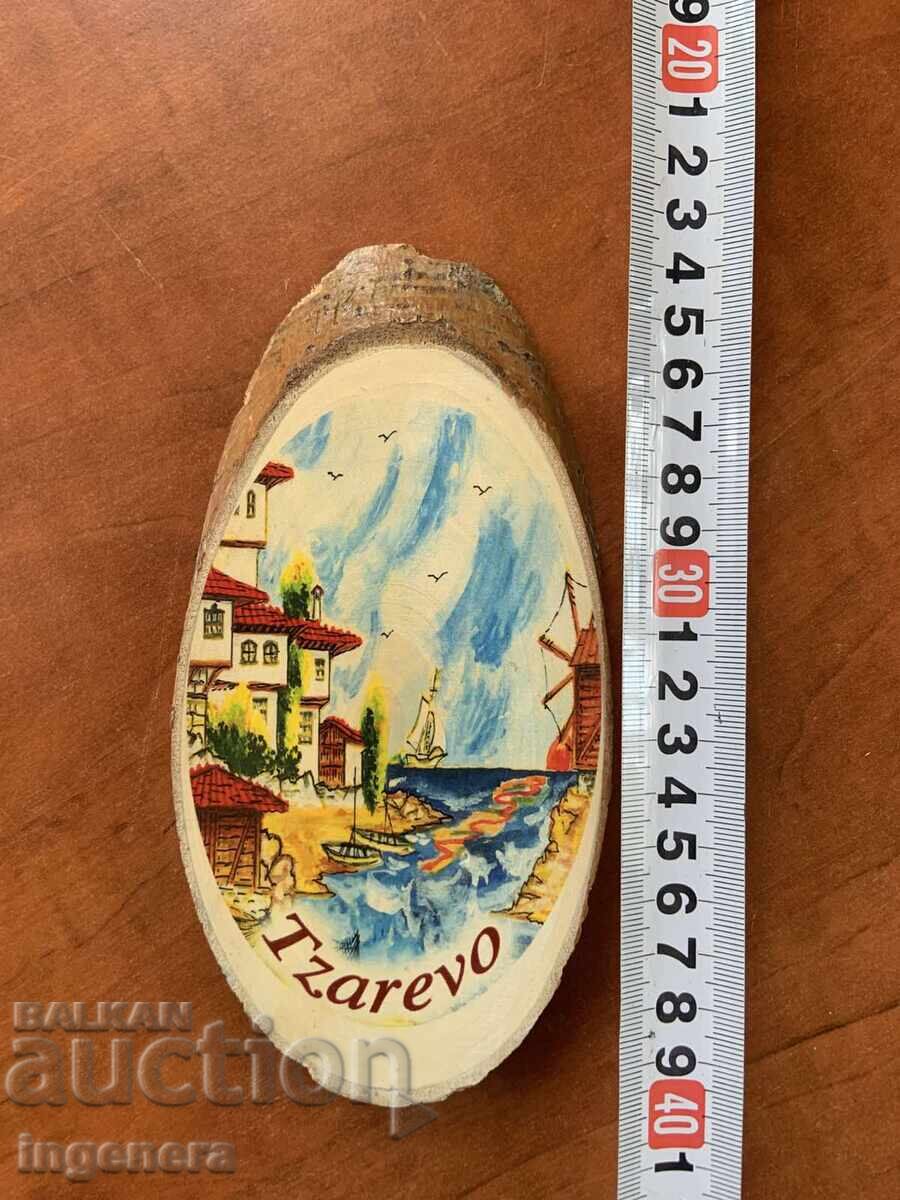 PANEL WOOD DRAWING PYROGRAPH TSAR-TROYAN