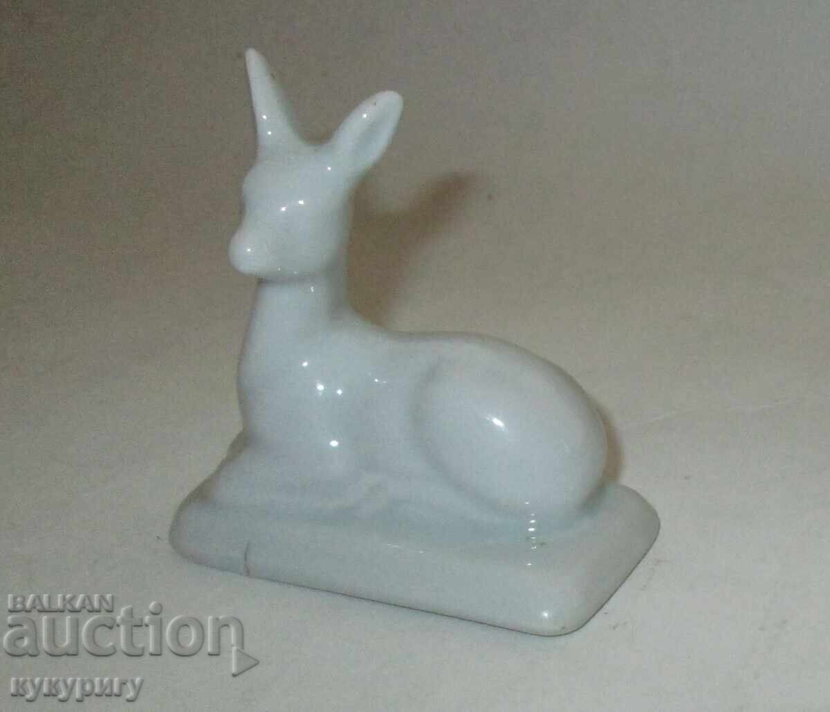 Стара Соц НРБ порцеланова статуетка фигура сърне Изида - 7