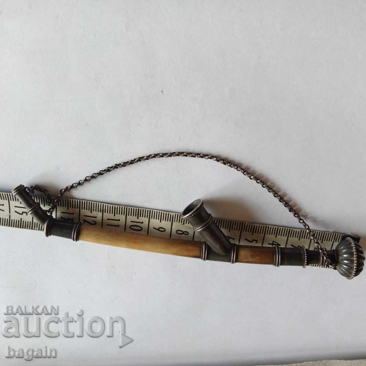 Unique silver opium pipe - 6