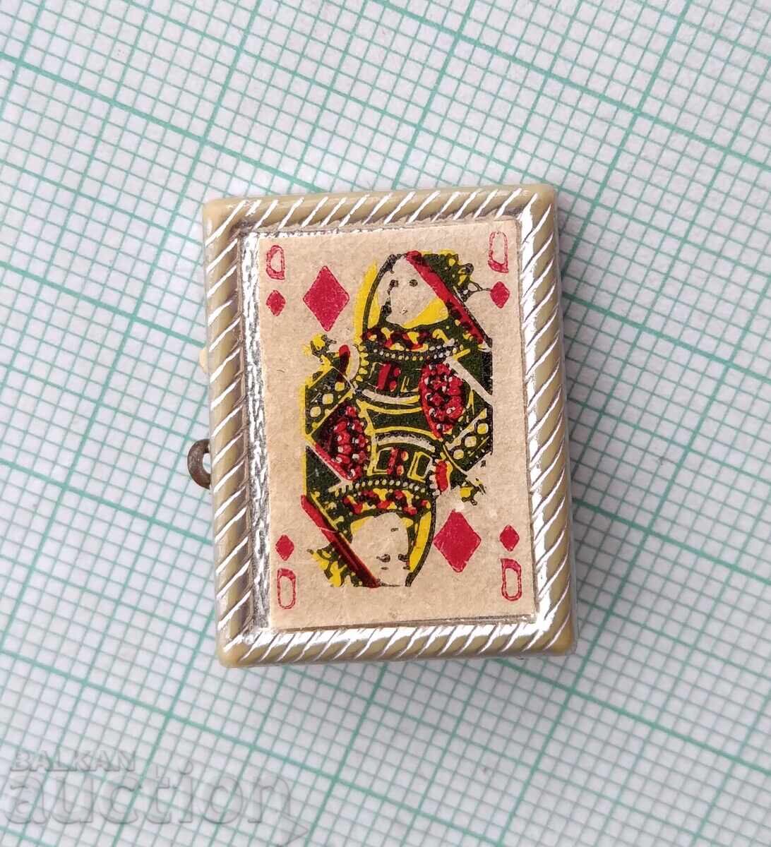 19229 Insigna - carte - Damă de caro cu preț 2.00 BGN | € 1.02 19229 Insigna - carte - Damă de caro cu preț 2.00 BGN | € 1.02