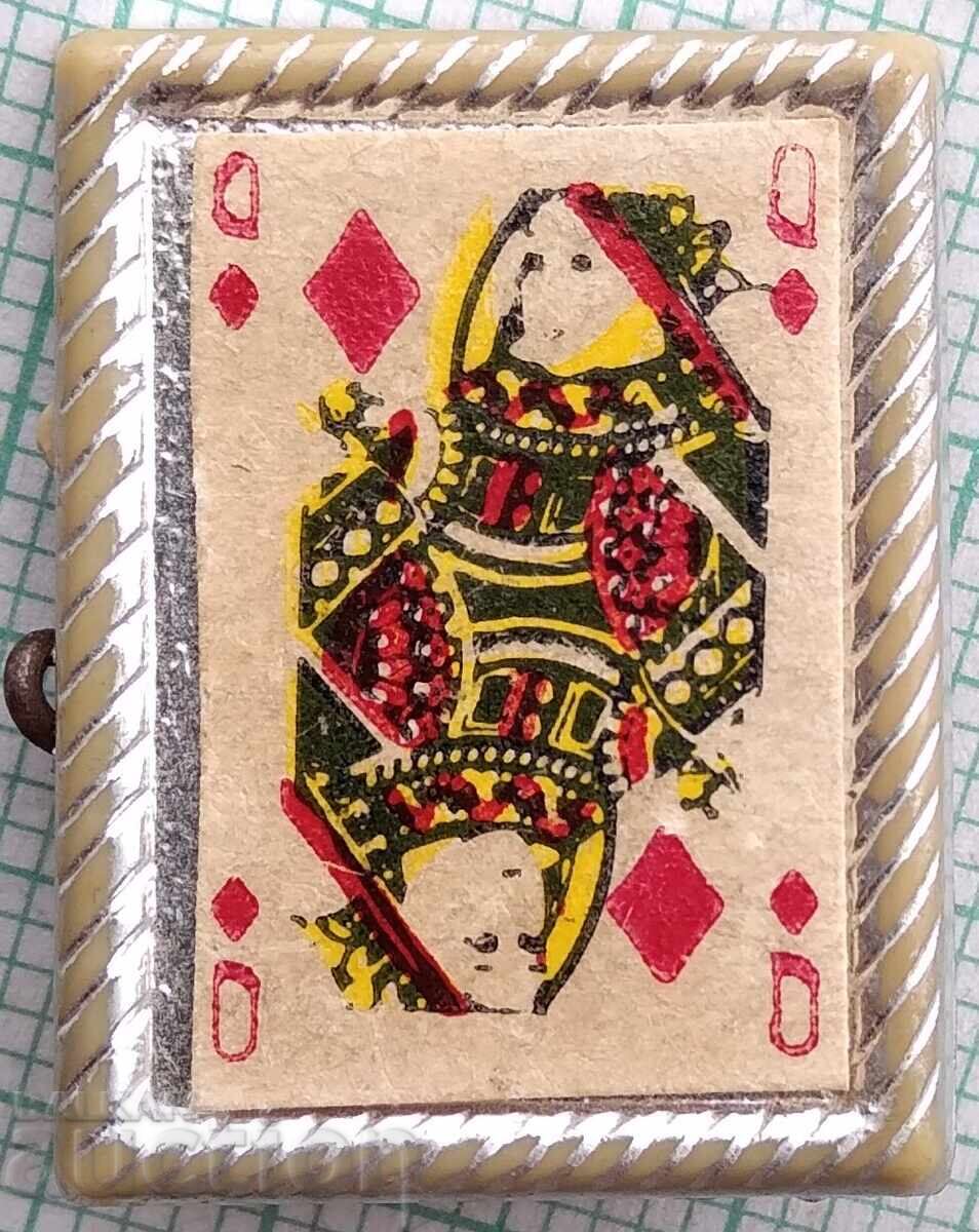 19229 Insigna - carte - Damă de caro 19229 Insigna - carte - Damă de caro