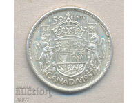 Silver Coin Canada 50 Cents 1957