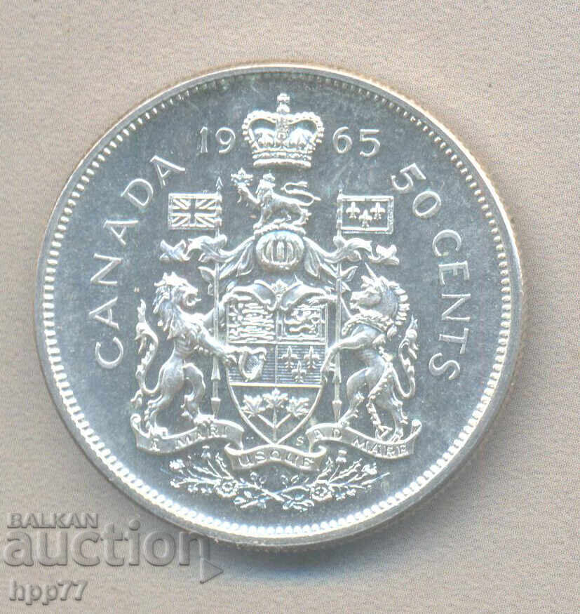 Silver Coin Canada 50 Cents 1965