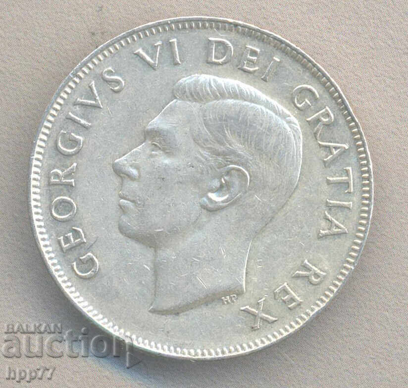 Silver Coin Canada 50 Cents 1952 with price 25.00 BGN | € 12.78