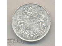 Silver Coin Canada 50 Cents 1952