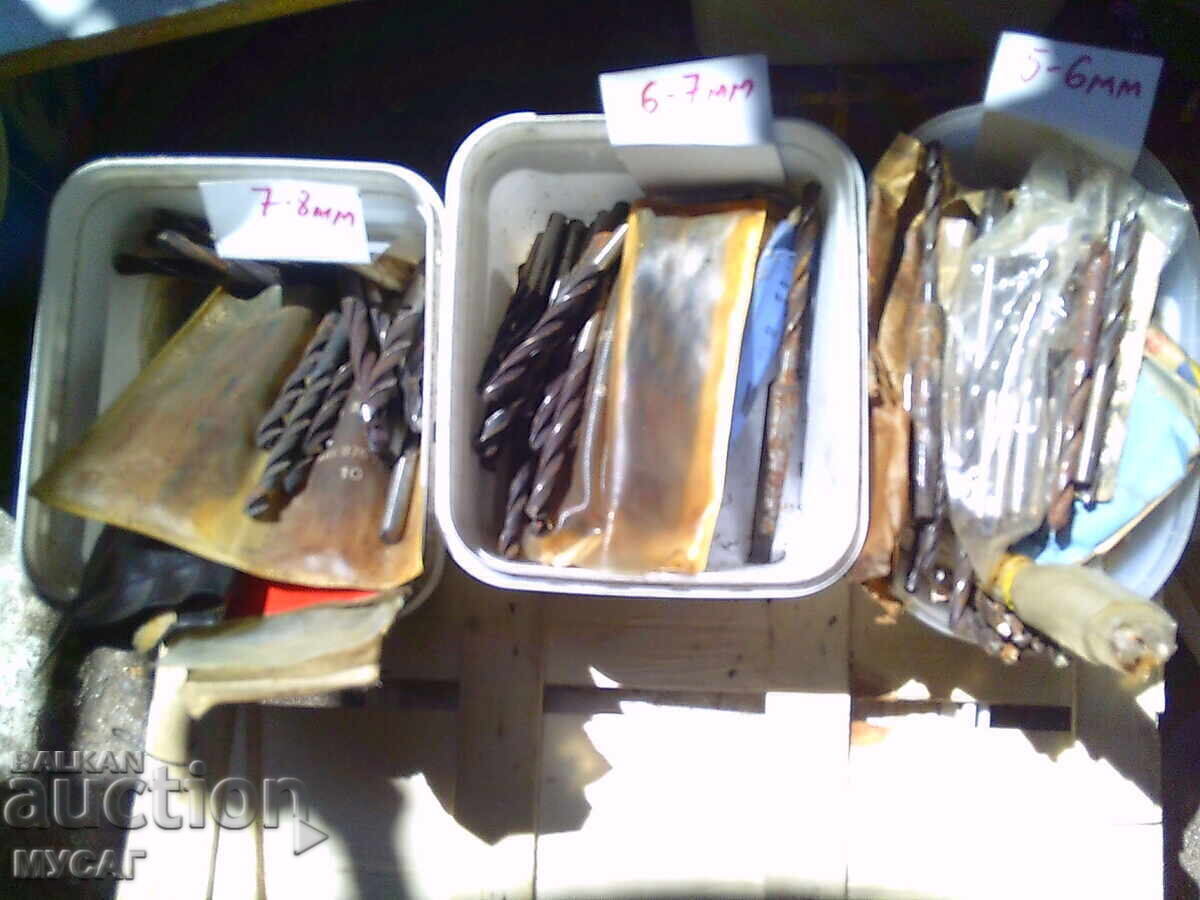 UNUSED OLD DRILL BITS 1990s BULGARIAN from 1 to 10 mm with price 5.00 BGN | € 2.56