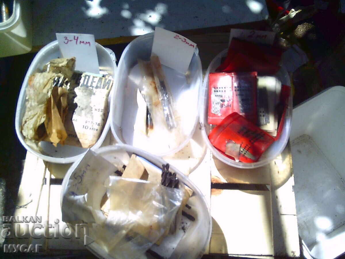 UNUSED OLD DRILL BITS 1990s BULGARIAN from 1 to 10 mm