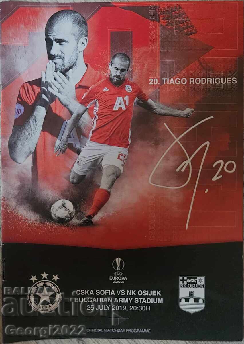CSKA - Osijek 2019 program