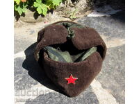 Βουλγαρικό στρατιωτικό χειμερινό μάλλινο καπέλο ushanka με καμουφλάζ