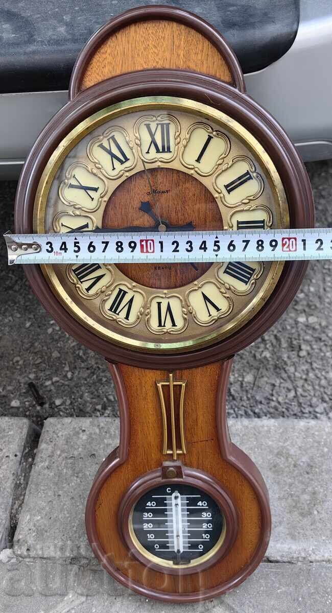 Wall clock with thermometer, quartz - 5