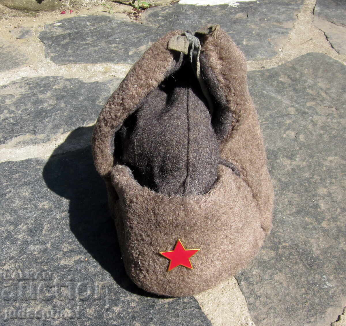 Bŭlgarska voenna zimna voĭnishka μάλλινη σκούφια ushanka Bŭlgarska voenna zimna voĭnishka μάλλινη σκούφια ushanka