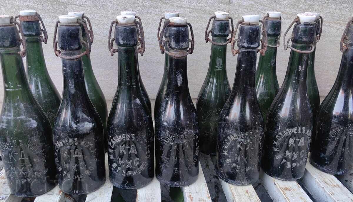 LOT 21 BEER BOTTLES SLAVCHEV SHUMEN RUSE BOTTLE HEALTHY with price 150.00 BGN | € 76.69