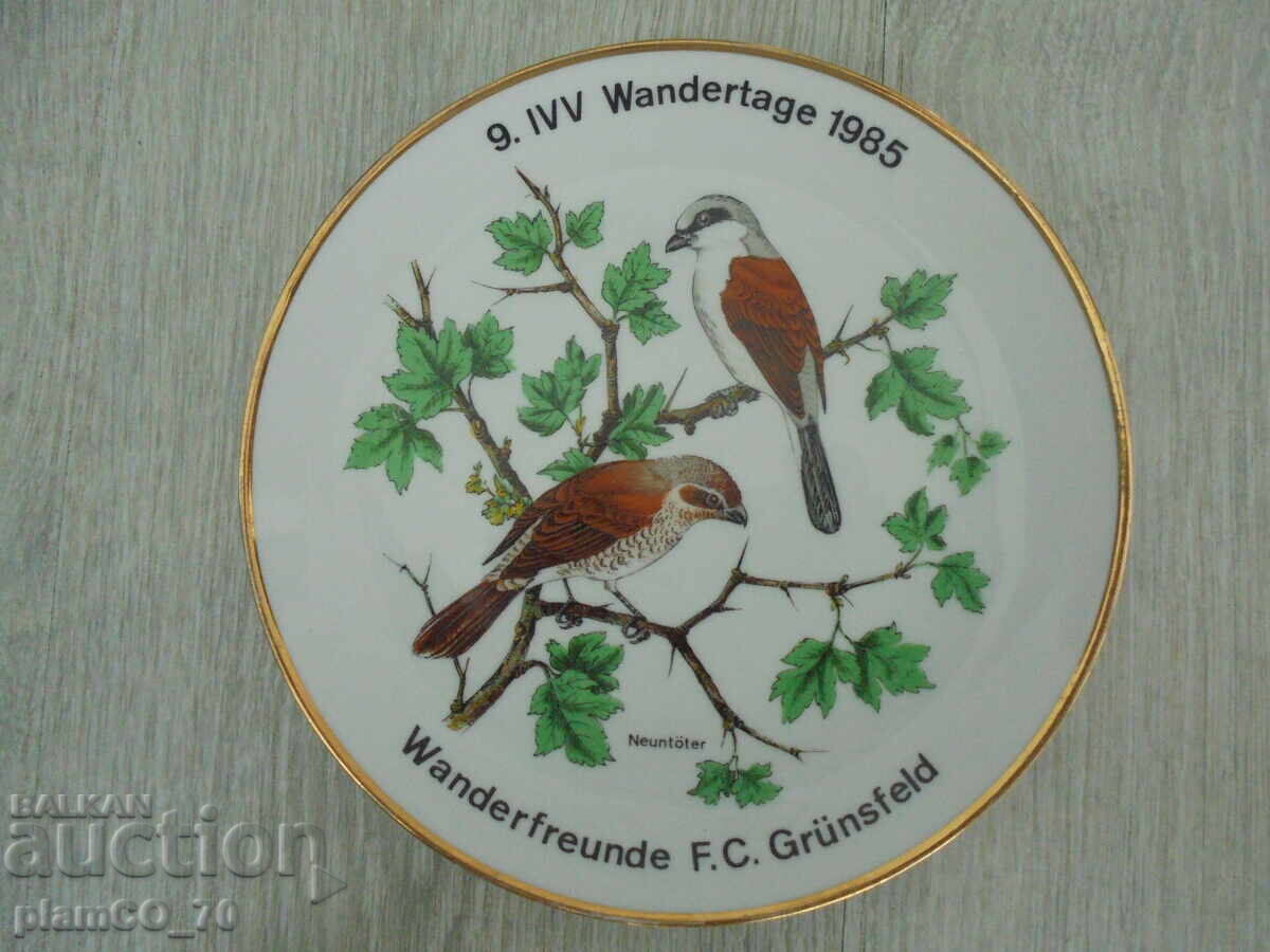 №*8145 Παλιό διακοσμητικό πιάτο πορσελάνης / πάνελ