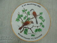 №*8145 Farfurie/panou decorativă veche din porțelan