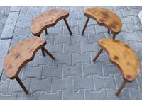 LOT OF 4 EXCELLENT CHAIRS, THREE-LEGGED CHAIR, CHAIR