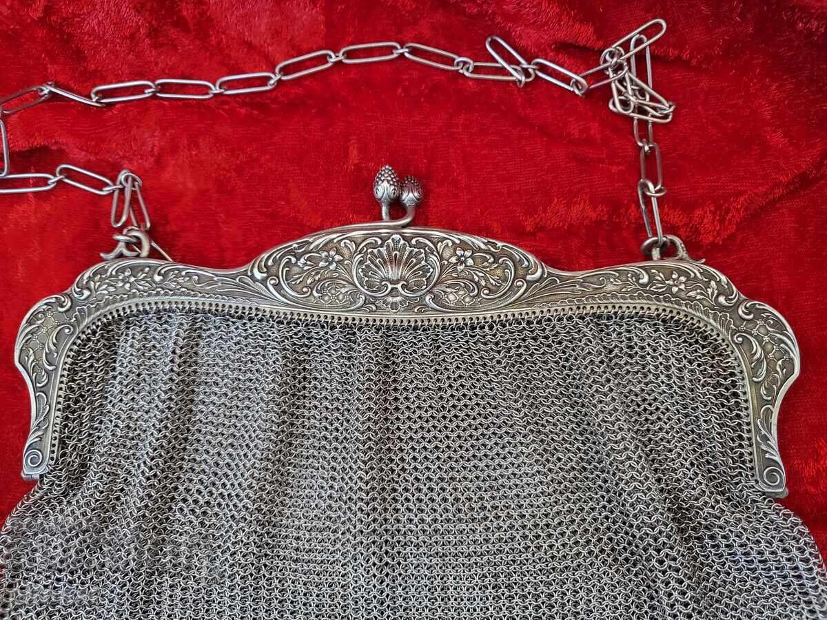 Αντίκα ασημένια γυναικεία τσάντα με τιμή 850.00 BGN | € 434.60