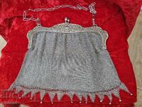 Антикварна сребърна дамска чанта