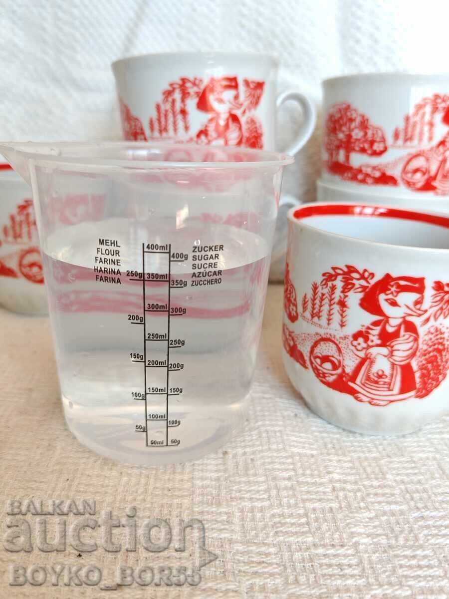 Set of Six Large Russian Soviet Porcelain Cups 1970s - 5