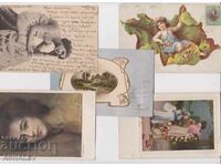 1902-12 5 Pieces POSTCARDS - Printed Ruse