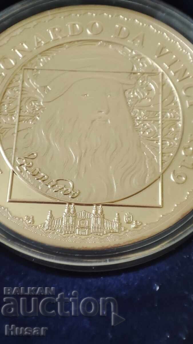 3 pieces gold-plated plaques Leonardo da Vinci - 5 3 pieces gold-plated plaques Leonardo da Vinci - 5