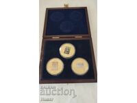 3 bucăți plachete placate cu aur Leonardo da Vinci