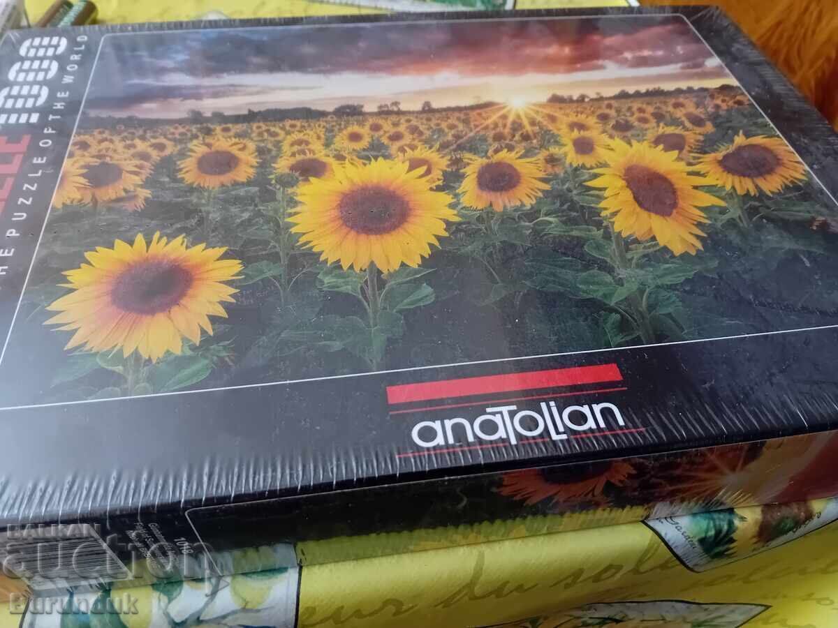 1000-piece puzzle. Sunflowers