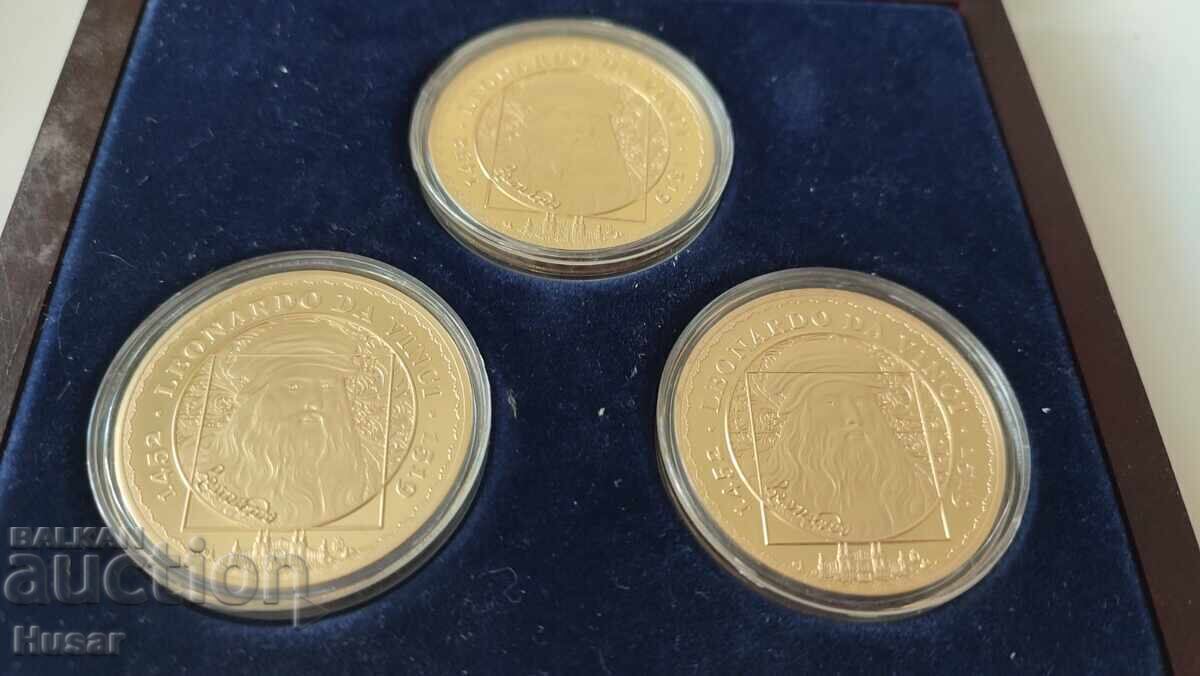 3 επίχρυσα πλακέτες Λεονάρντο ντα Βίντσι - 6