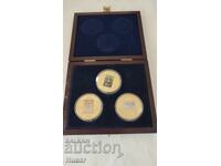 3 bucăți plachete placate cu aur Leonardo da Vinci